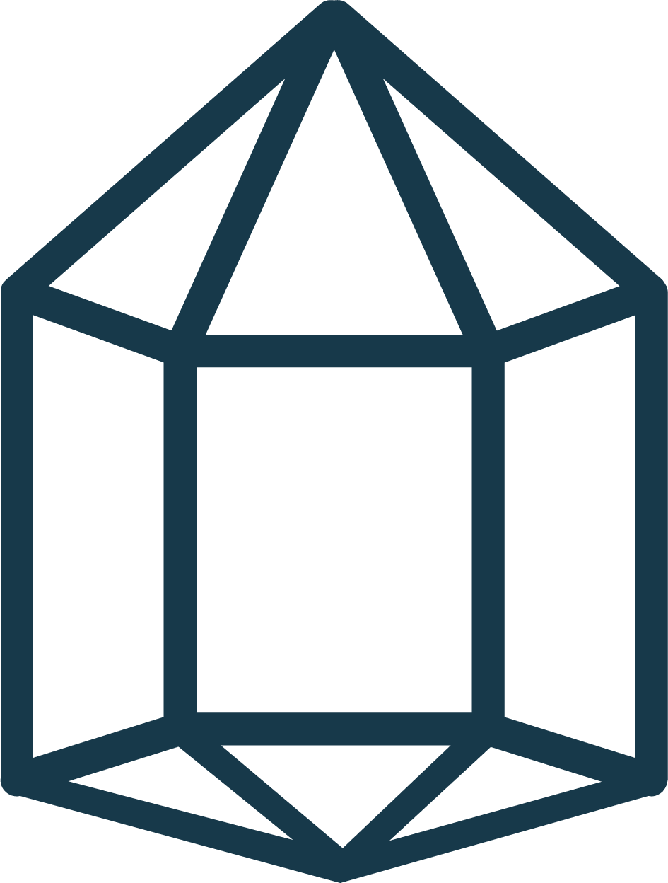 Symbol für Edelsteine und GemVibe-Konzept