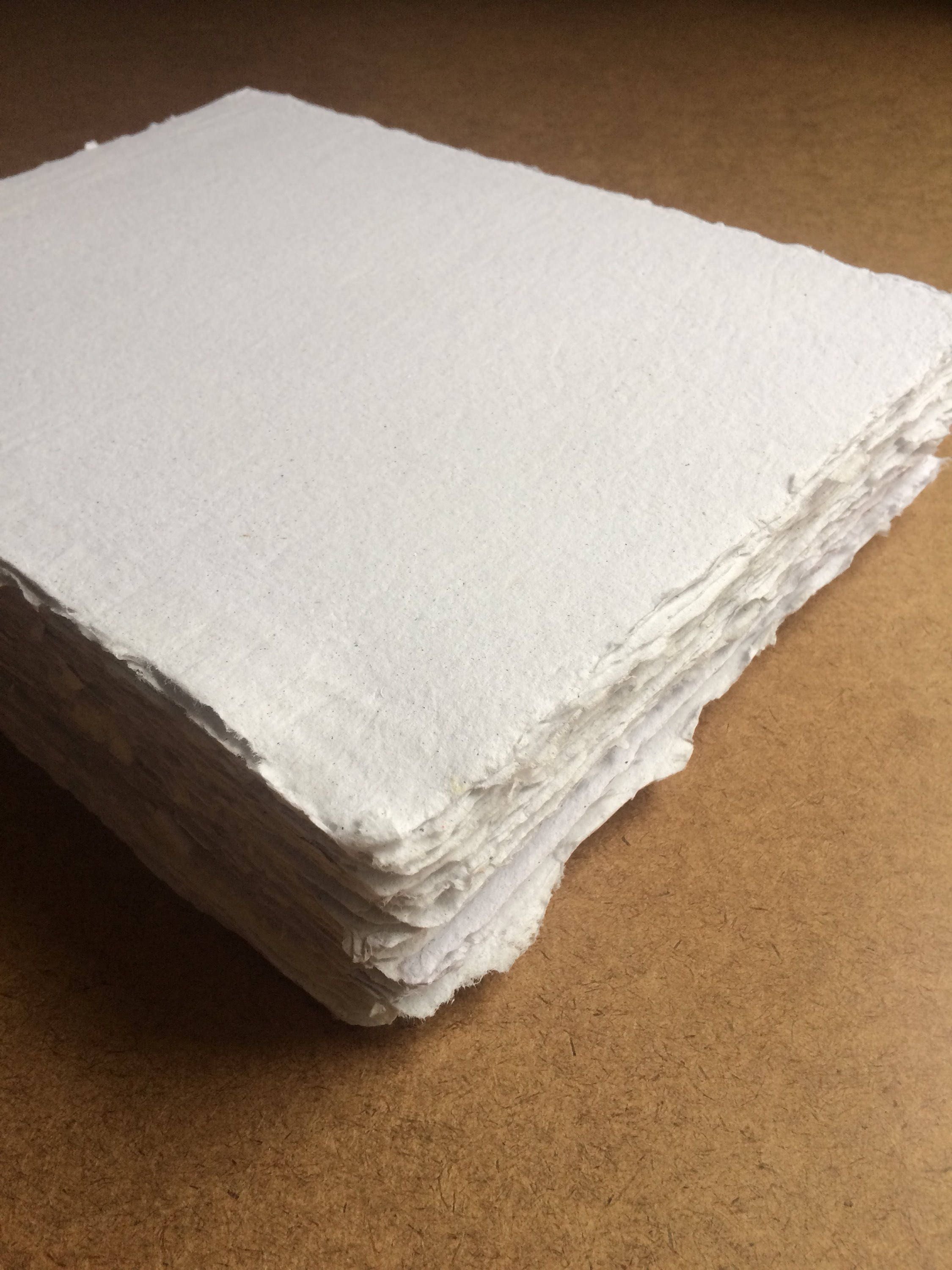 Recycled white watercolor, wet media, and printmaking paper (internally sized)
