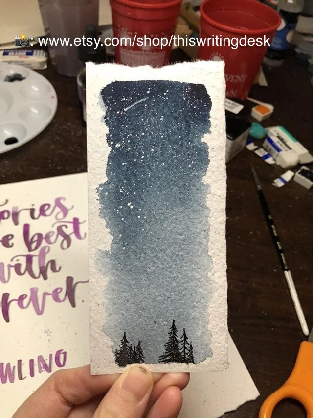 My wet media paper is great for use with watercolor washes and ink!