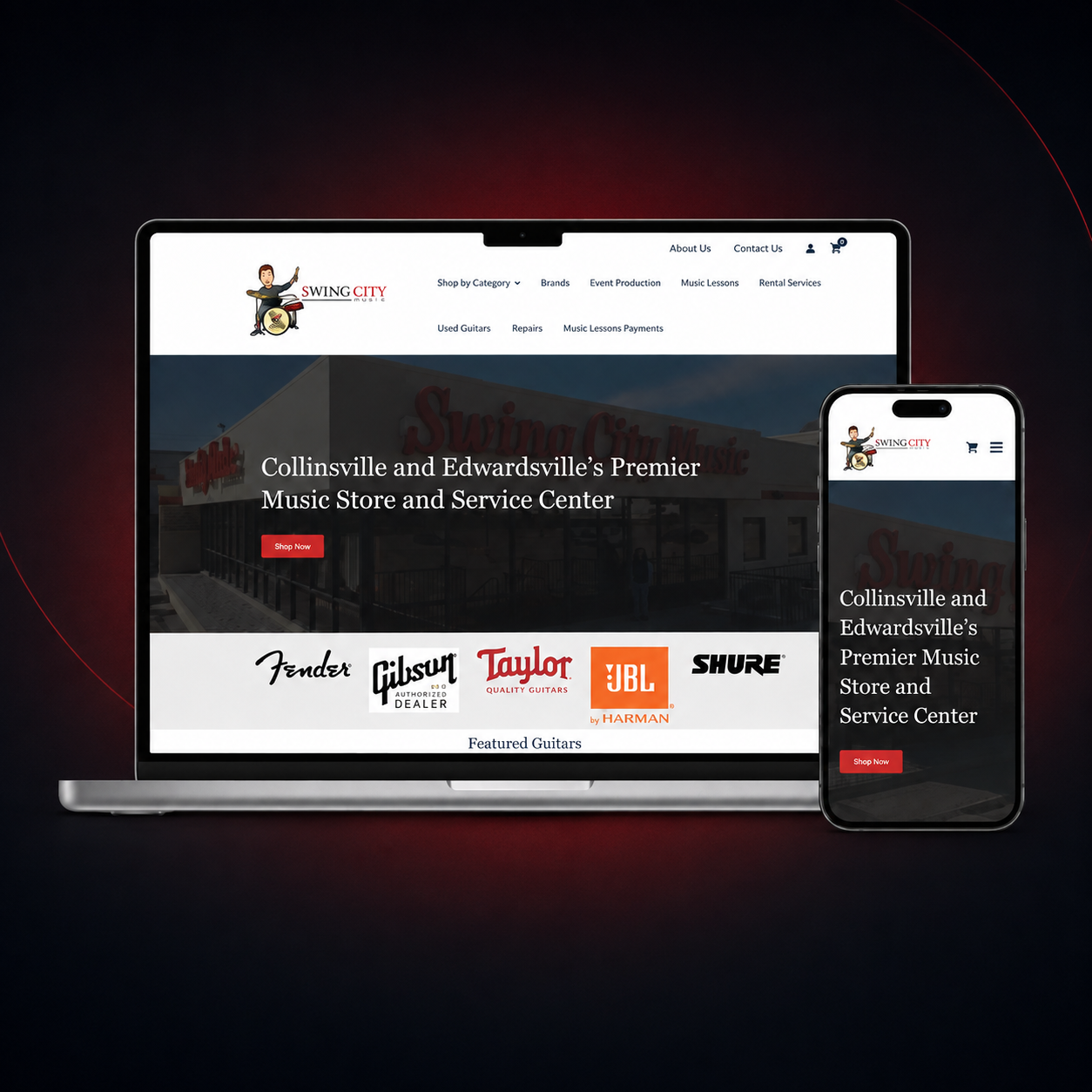 Swing City Music Website Redesign