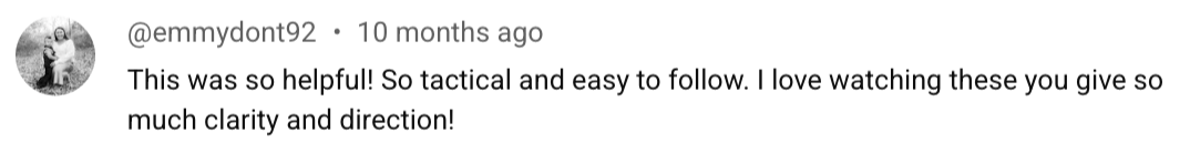 Text of a social media comment praising the helpfulness and clarity of a person giving instructions or guidance.
