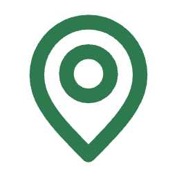 A green map location pin icon.