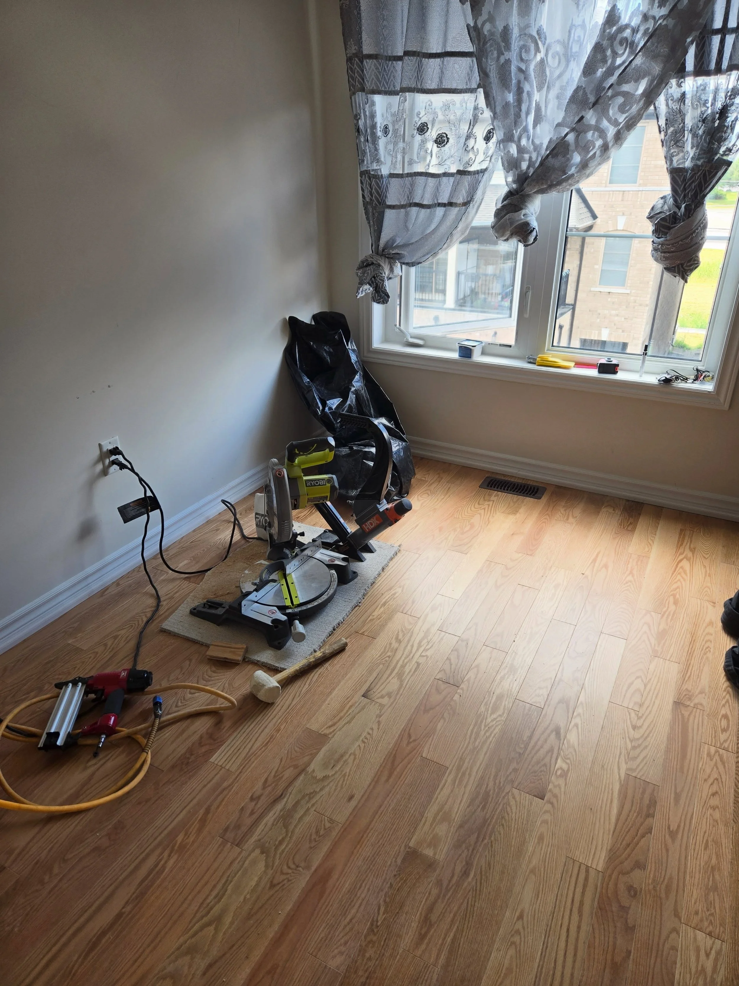 Upstairs flooring job process - Part 1