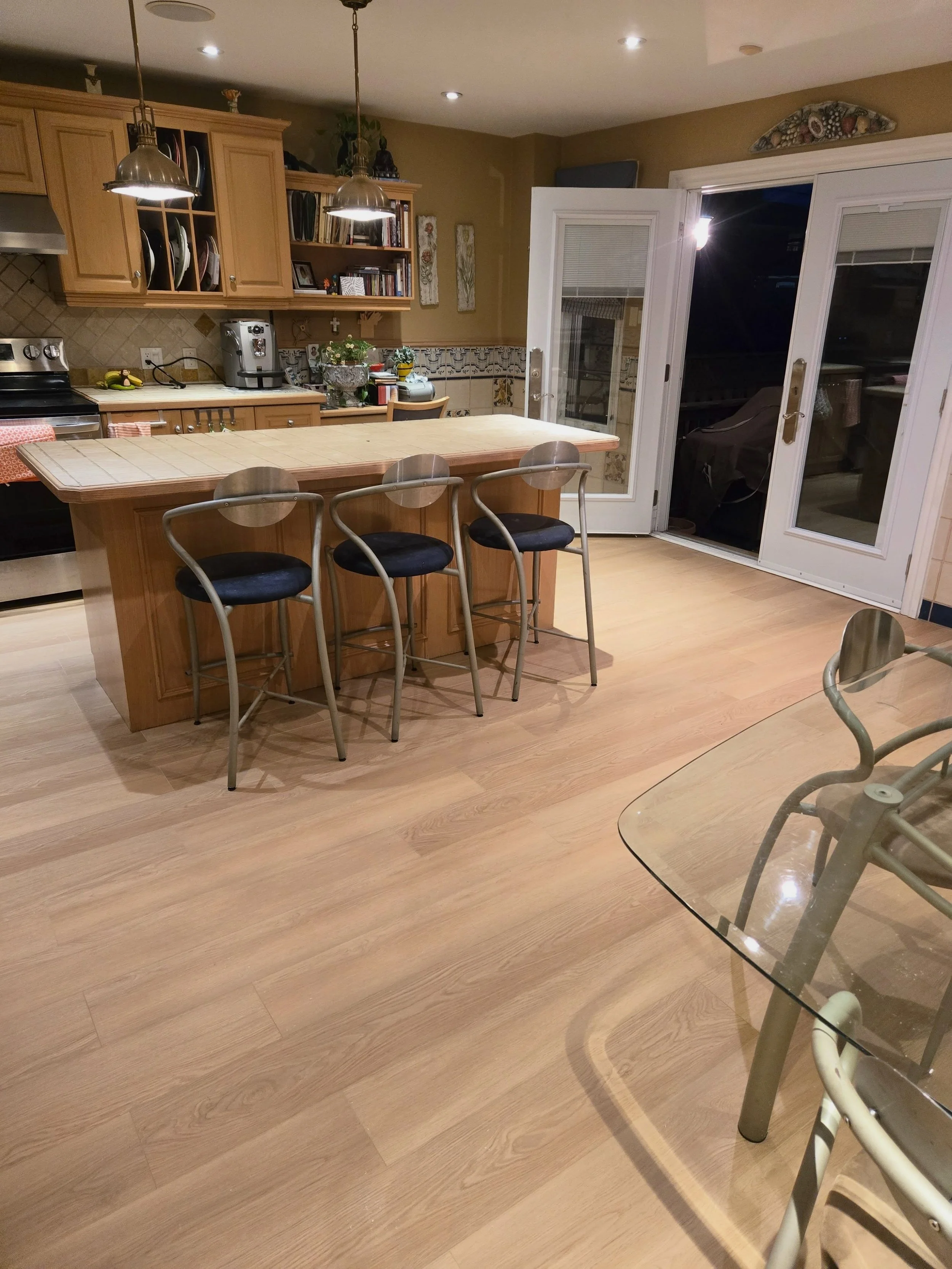 Kitchen and Dining room flooring upgrade😍