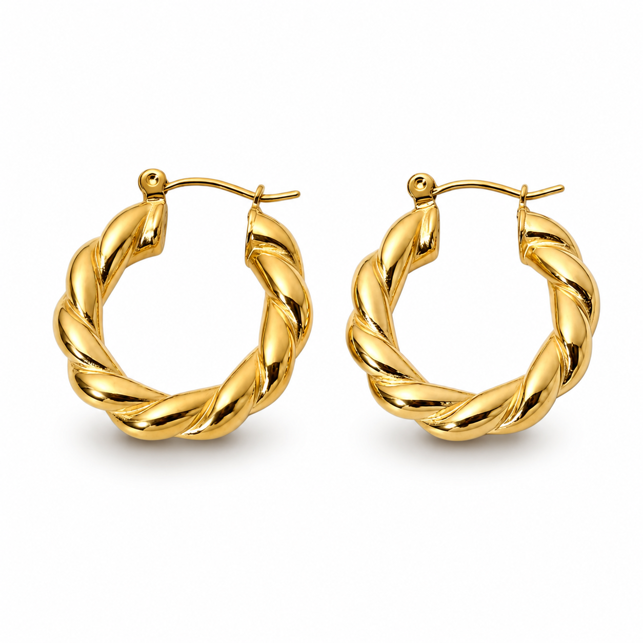 Elegant round earrings