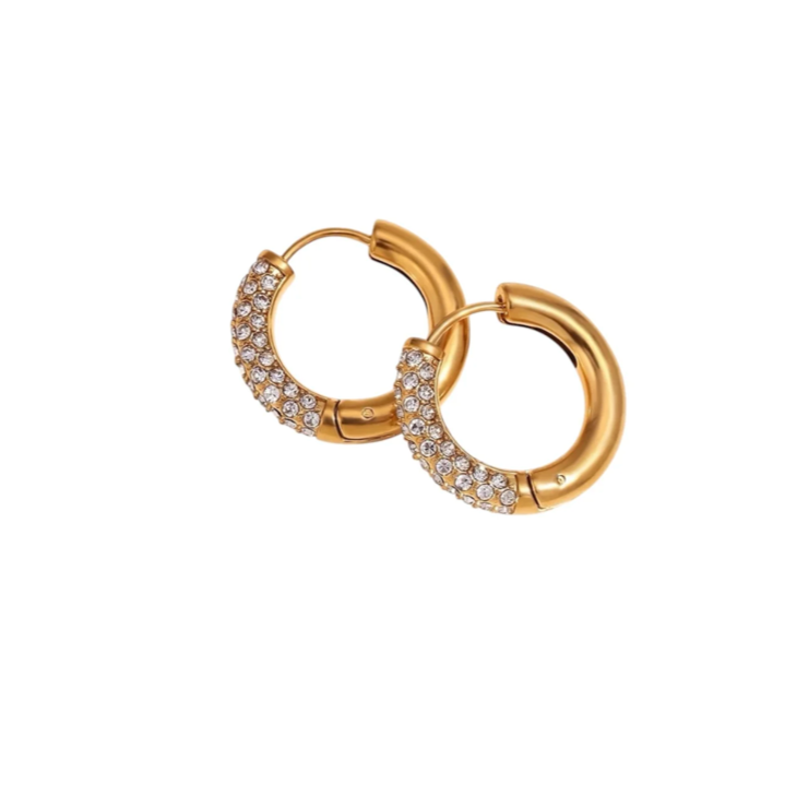 Diamond hoop earrings