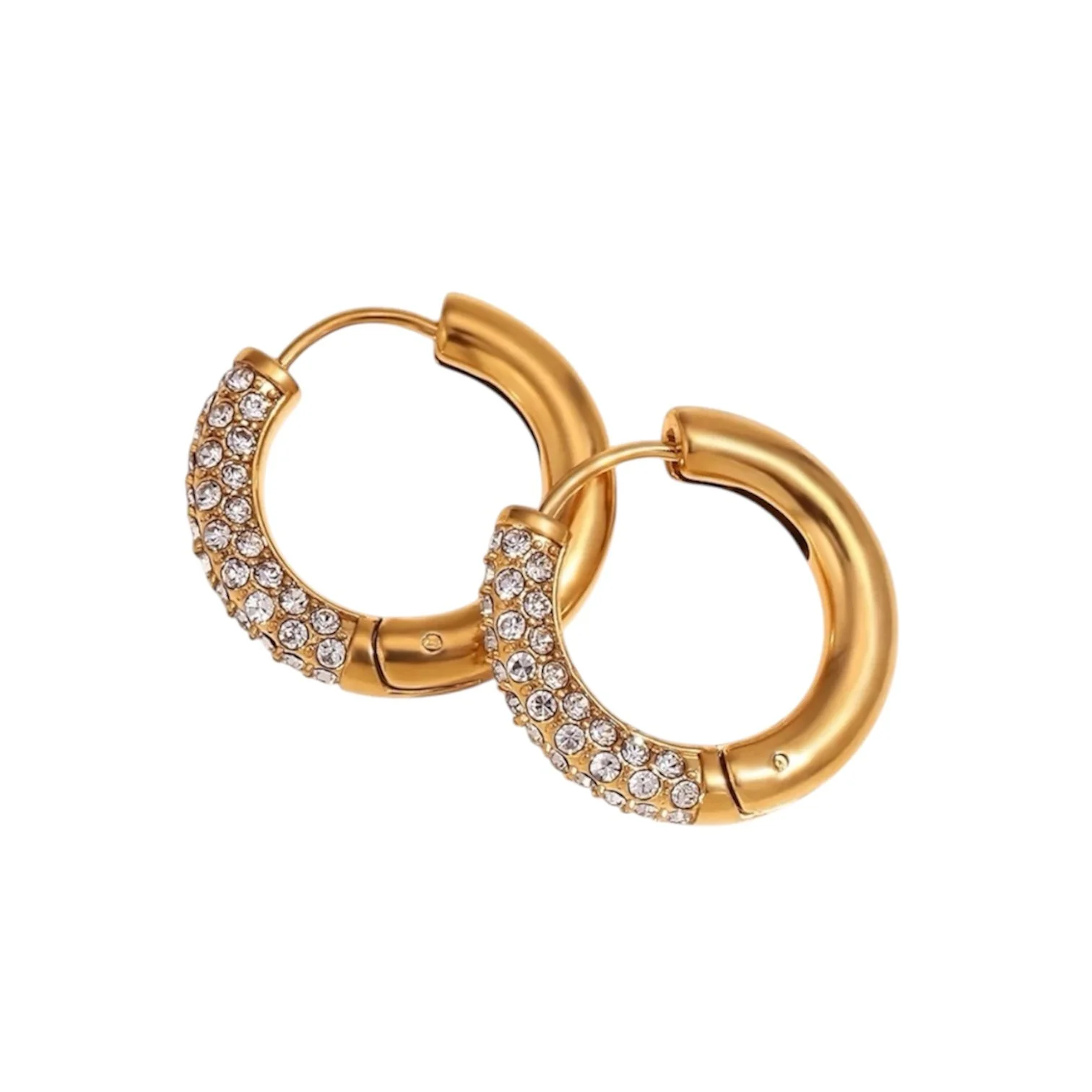 Diamond hoop earrings
