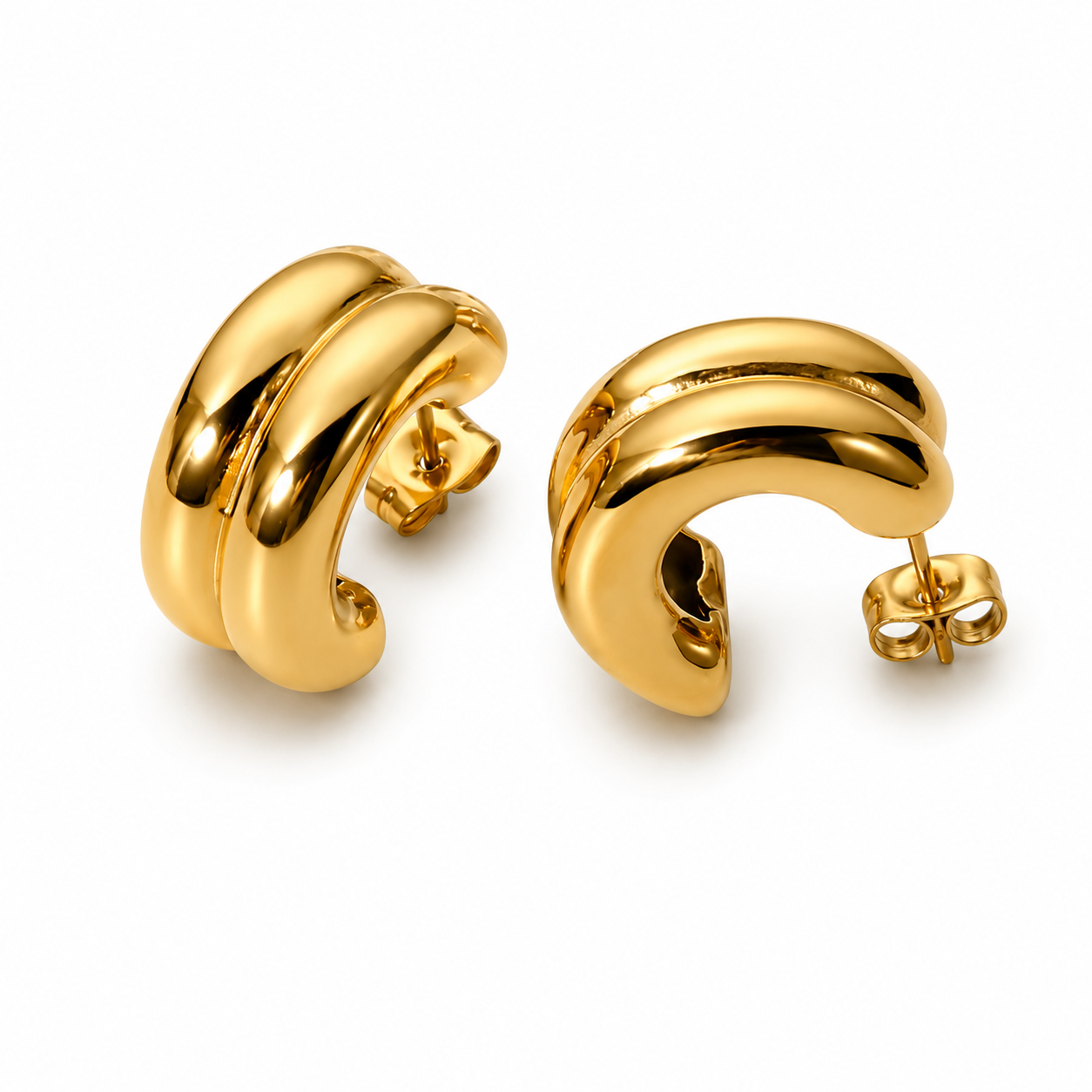 Double hoop earrings