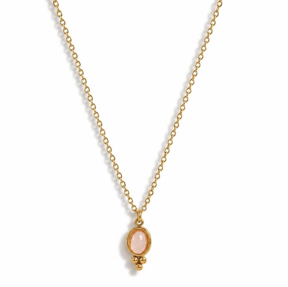 Pink pearl necklace