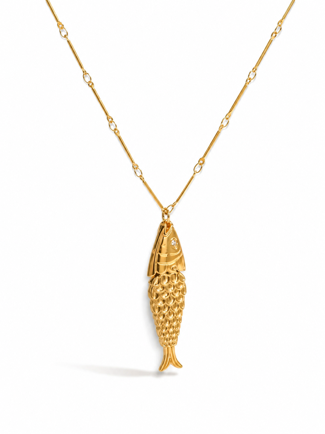 Golden fish necklace