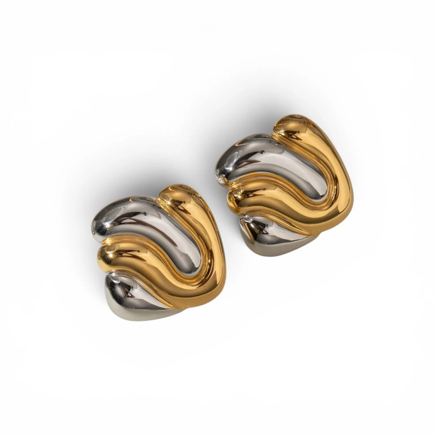 Mixed square earrings