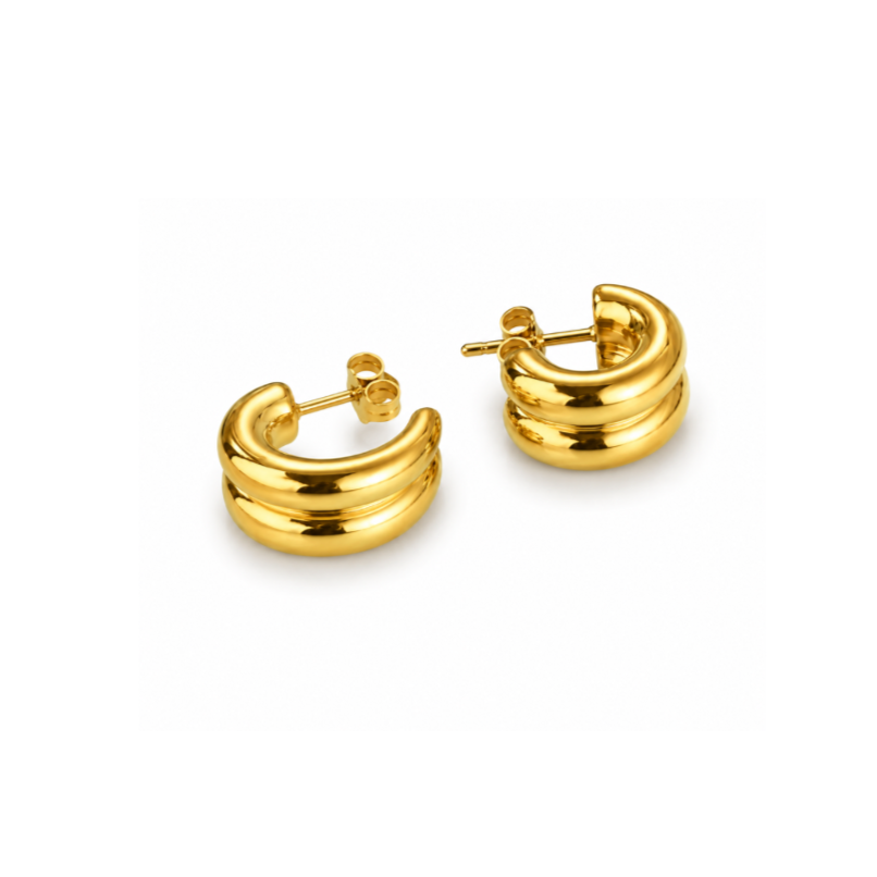 Small double hoop earrings