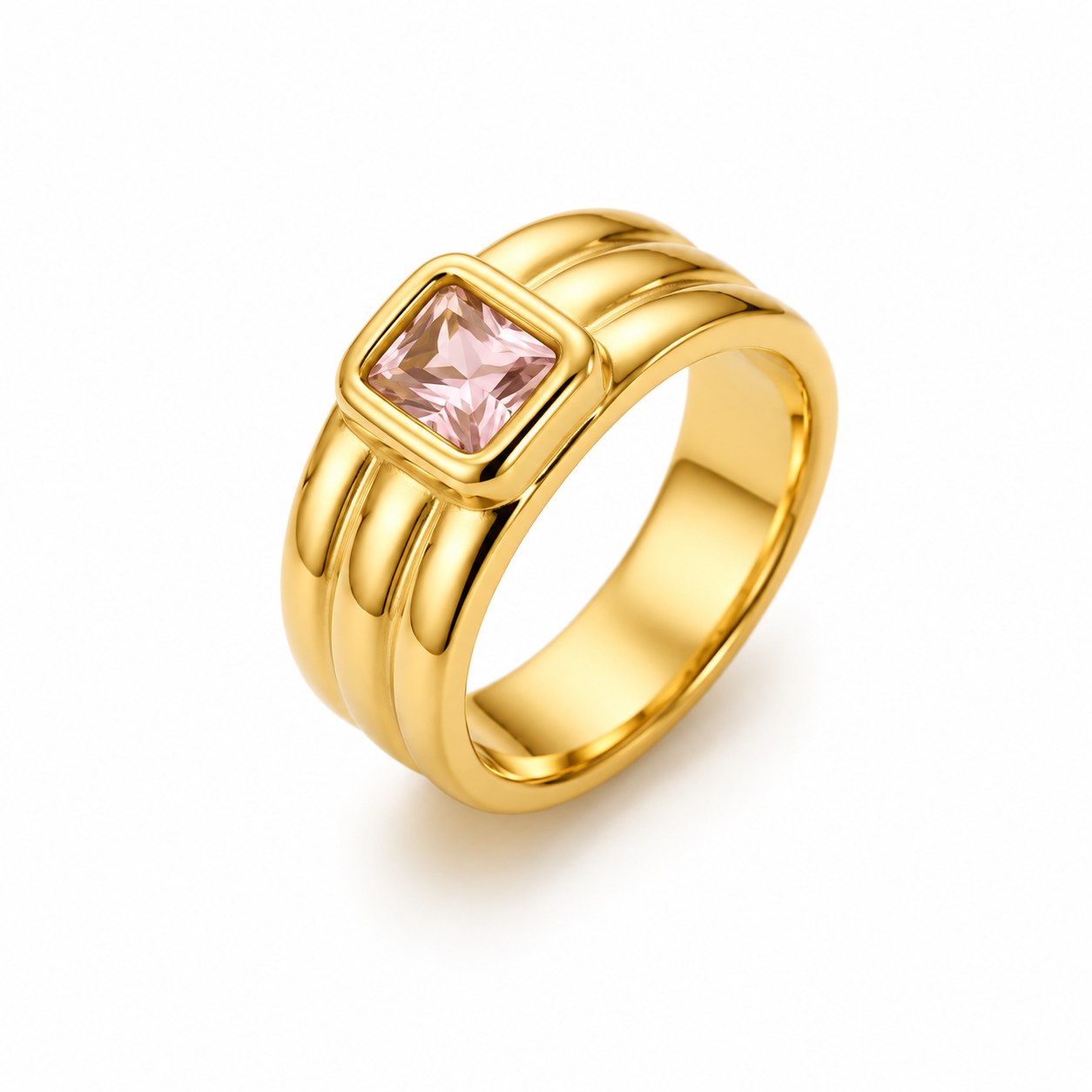 Pink diamond ring