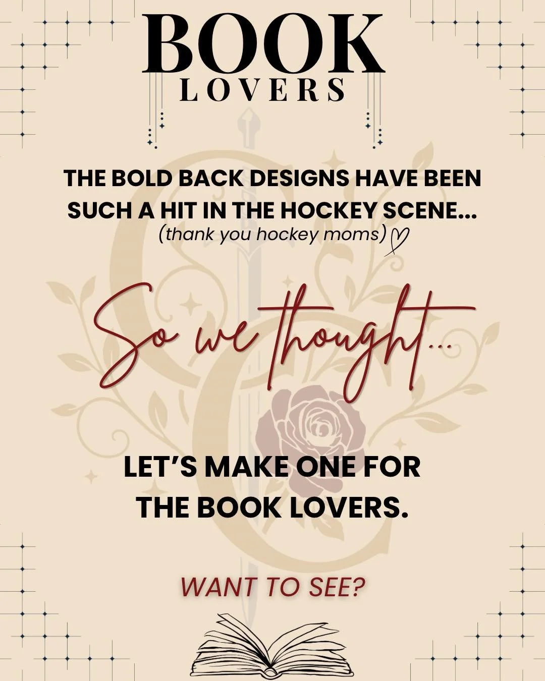 Lots of love on our big, bold, shoulder to shoulder back designs, and we couldn&rsquo;t be more grateful! 🖤

It&rsquo;s time to bring that same bold energy to our bookish crew! 📚 

#crownandcinder #bookishapparel #booklovers  #bookstagramfeature #c