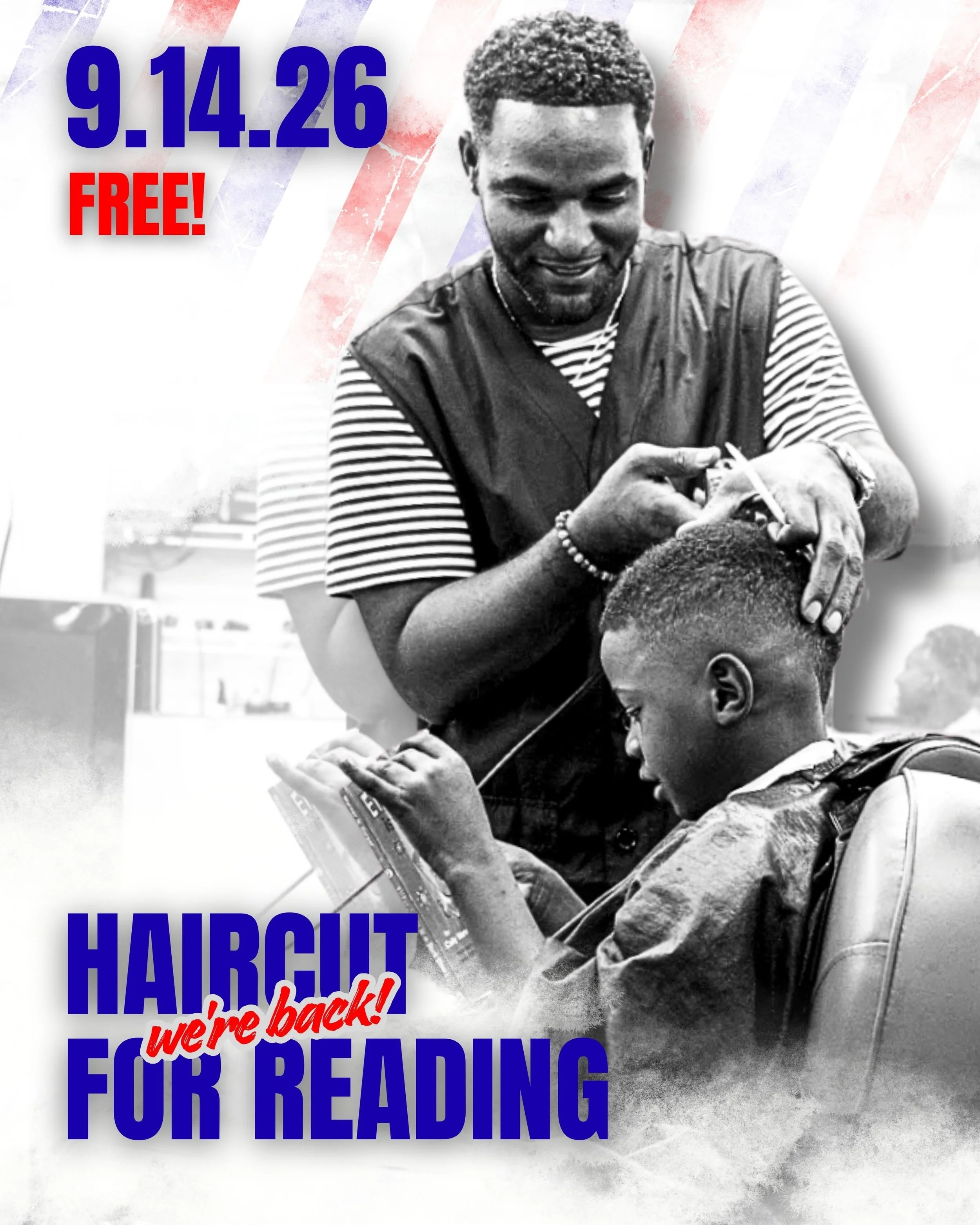 This Monday join the barbers of @oneilsbarbershop along with guest  for line4line&rsquo;s signature program, free haircuts for reading: boys ages 3-16; we welcome all past participants  to come  by and celebrate our 11th year! 4-7 free haircuts for r