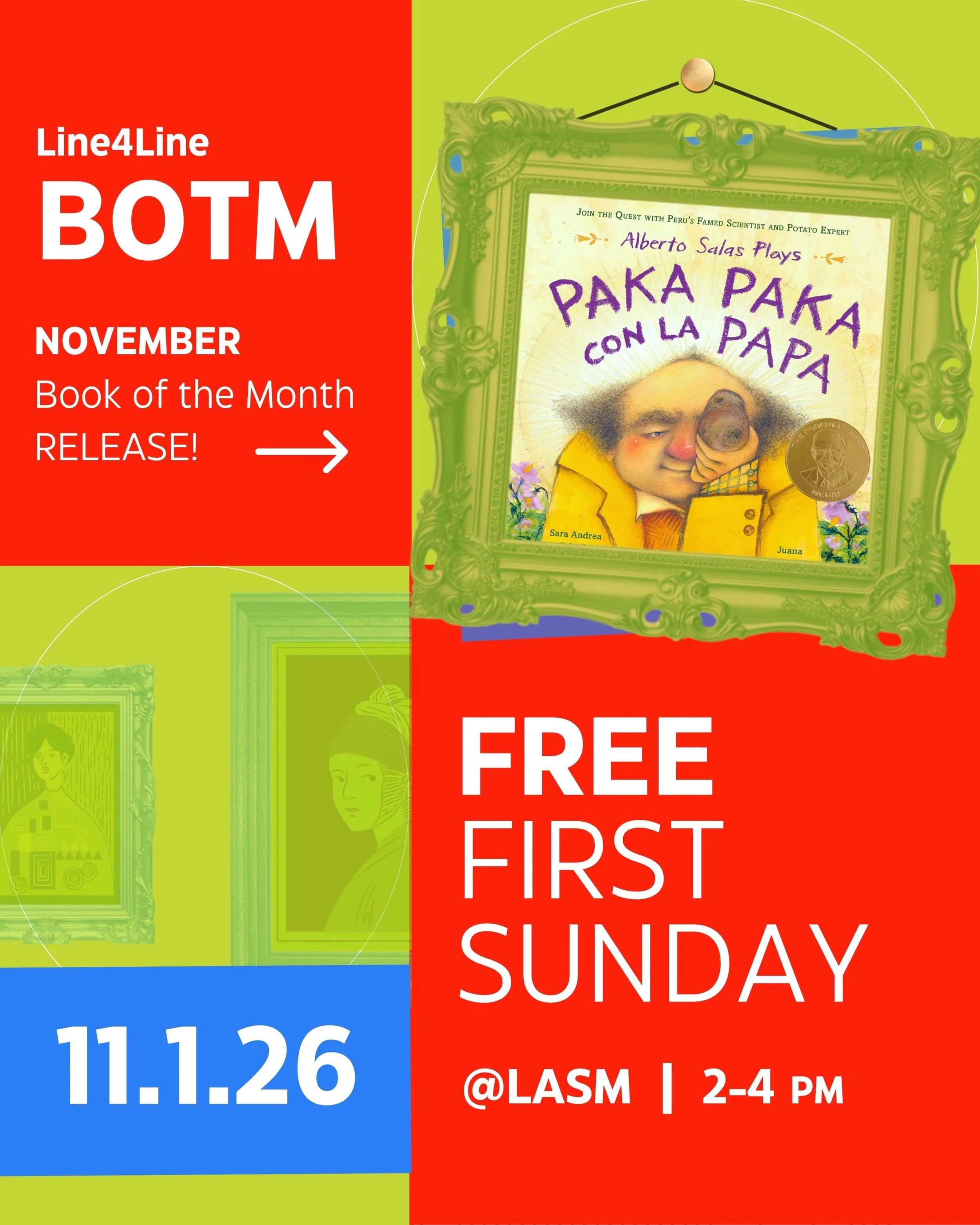 Join us this Sunday from 2 to 4 PM for our November Book of the Month launch featuring Paka Paka! Stop by to grab a free copy, make some art with our crew, and enjoy an afternoon of community, creativity, and connection!

Thanks to @lasm for your sup