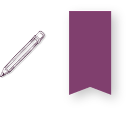 Purple bookmark and pencil - Create L4L