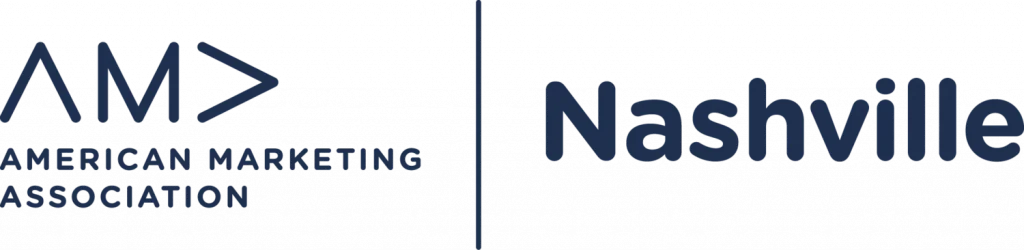American Marketing Association Nashville logo with text and stylized initials 'AMA'