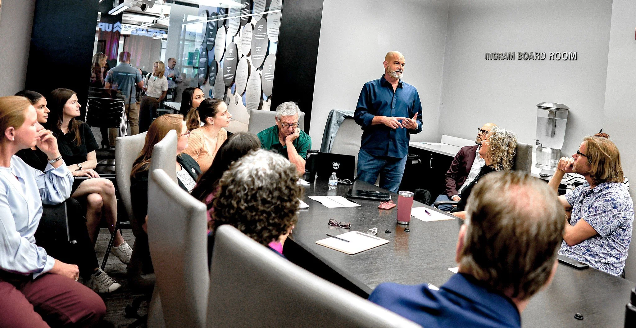 John Anderson leading a  workshop for entrepreneurs