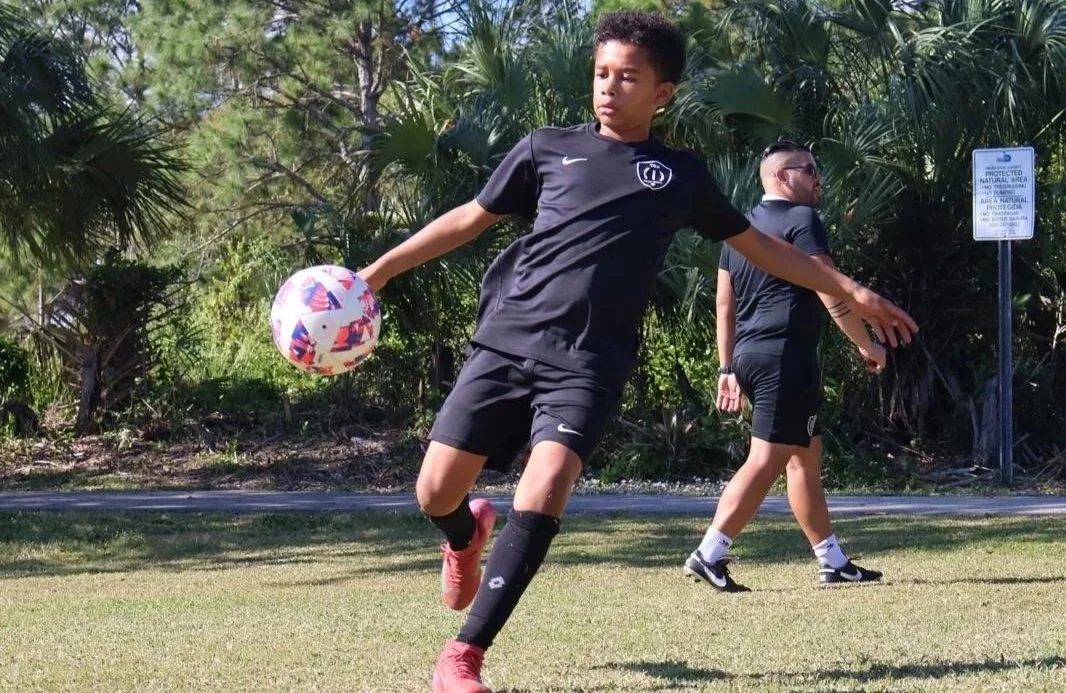 Player receiving personalized 1-on-1 soccer training at Top 1 Soccer Training.