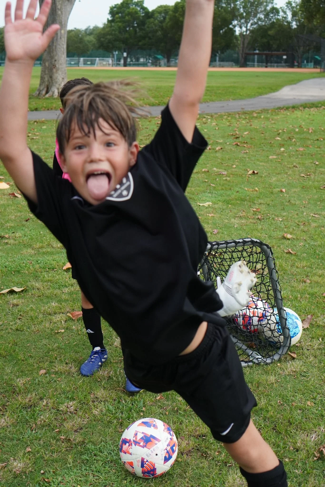 Soccer player having a great time at a Top 1 Soccer Training soccer camp