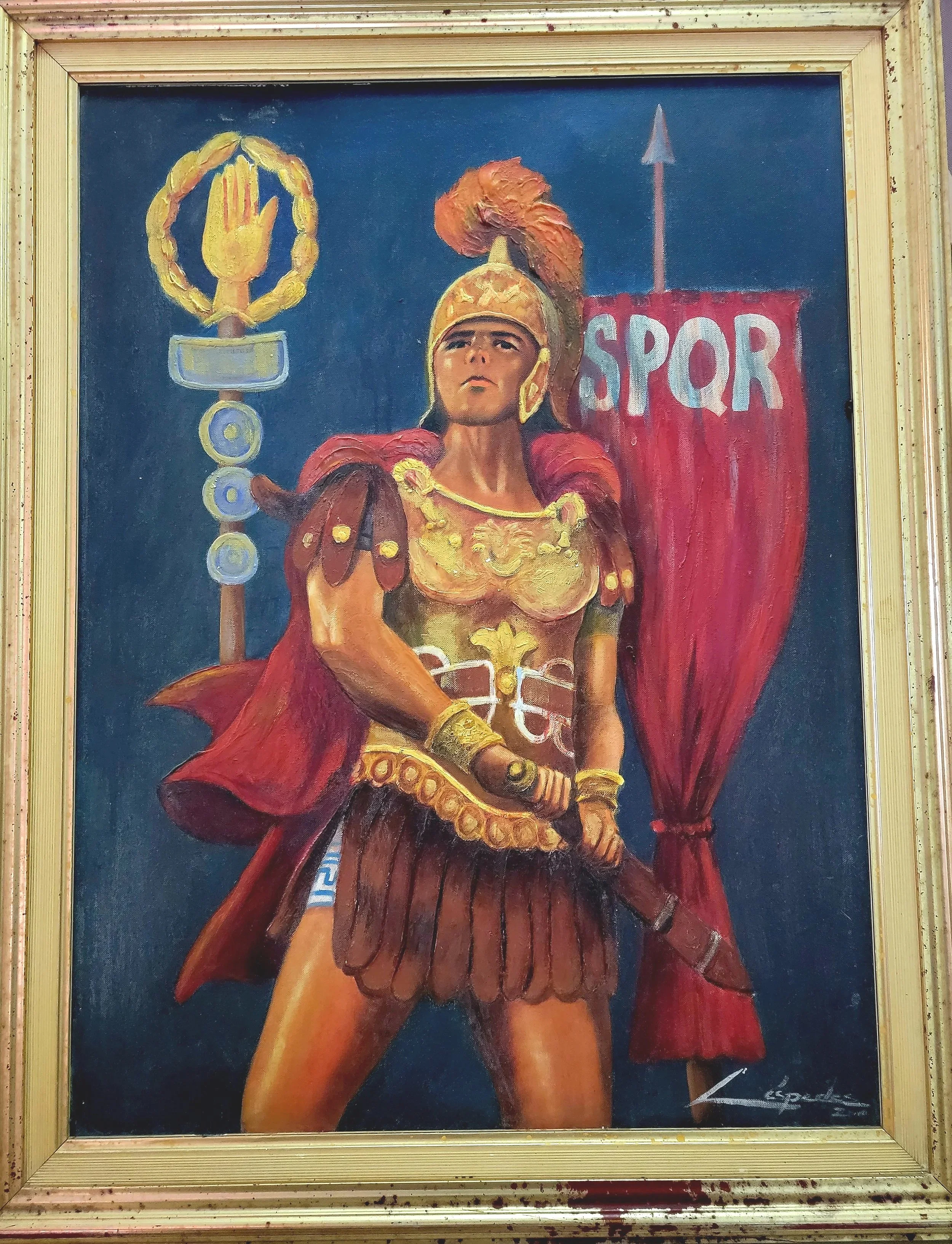 "Roman Centurion" Original Oil Painting by Mario Cespedes