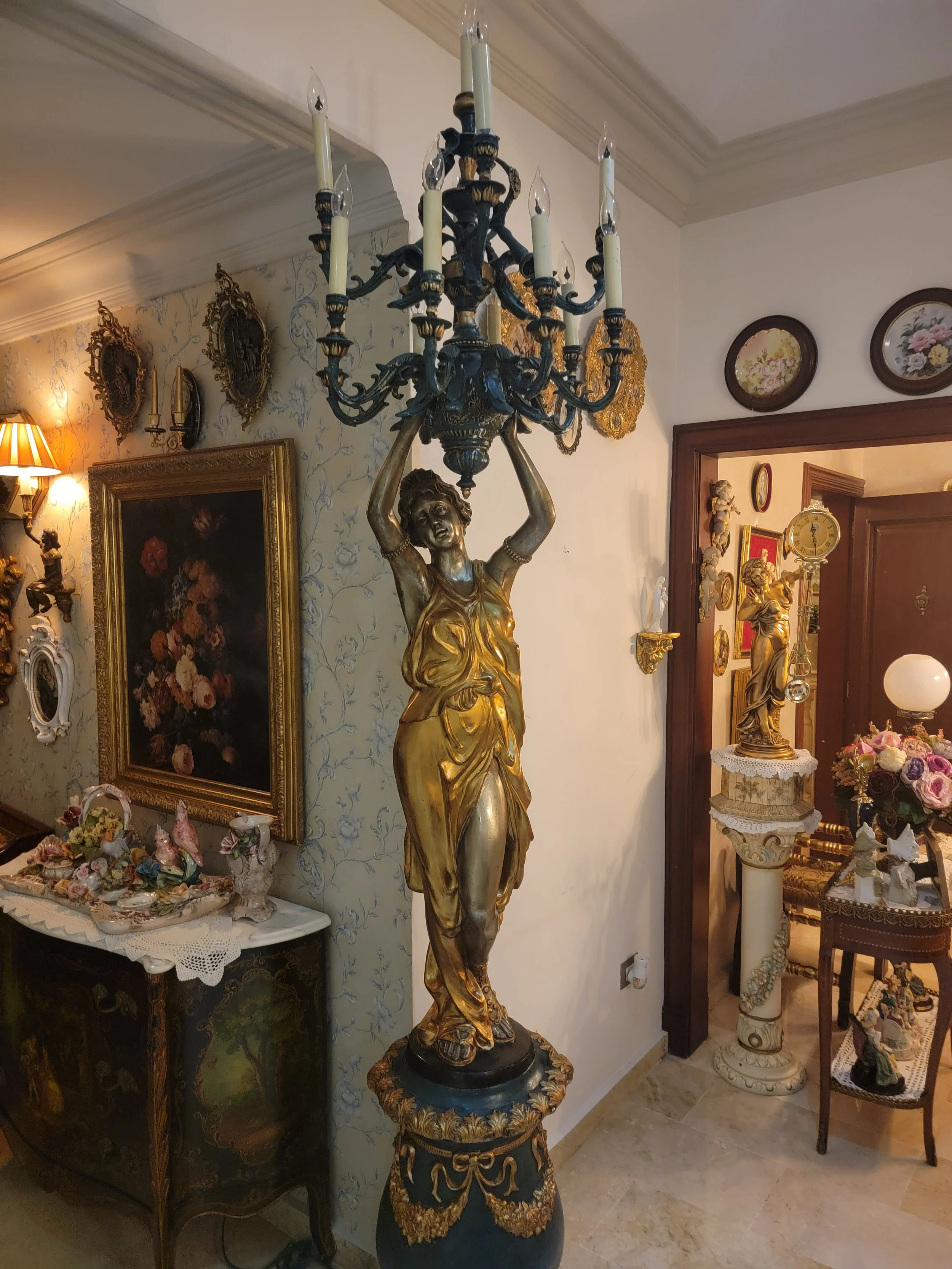 French Bronze Candelabra by Auguste Moreau