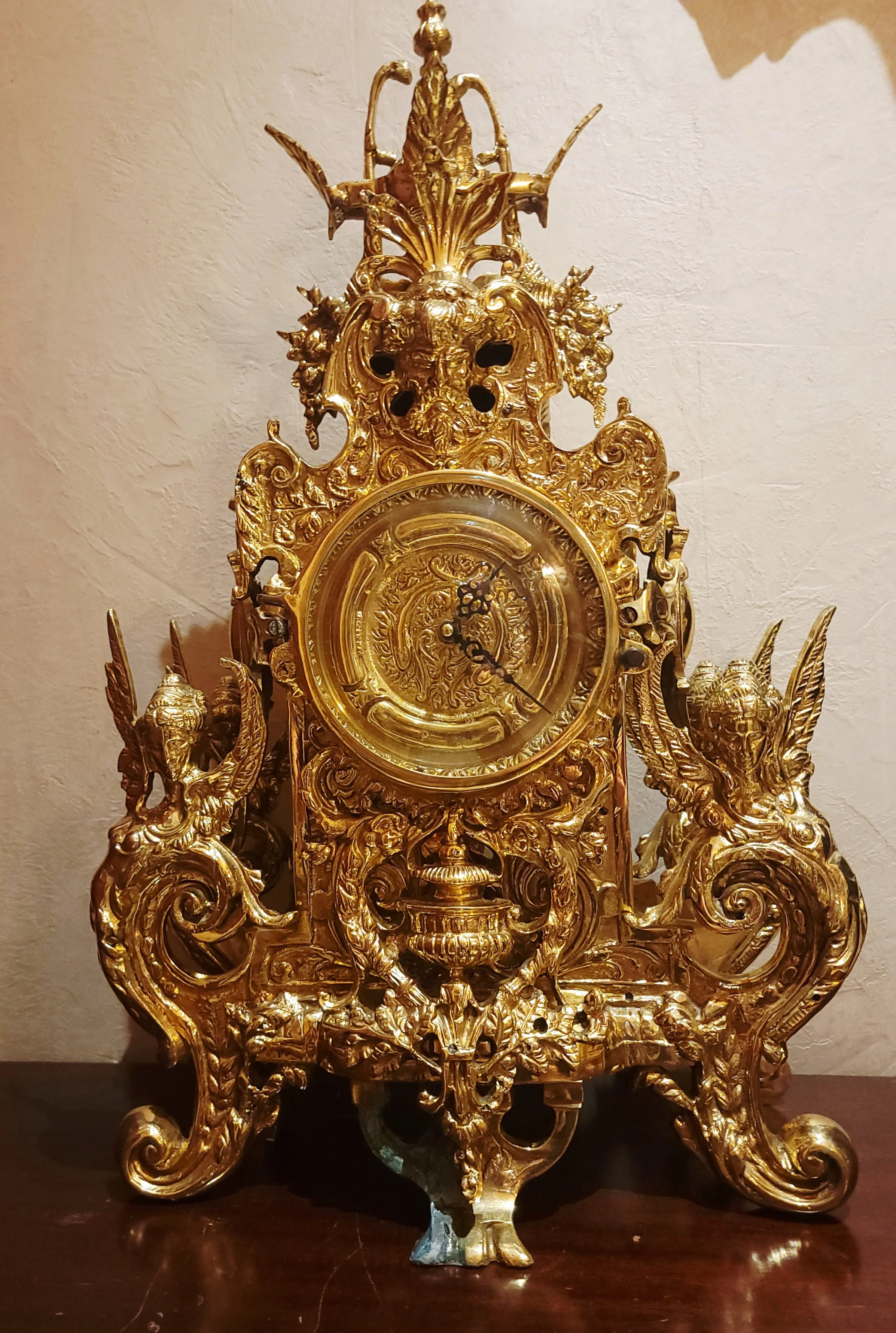 Large Antique French Mantel Clock.jpg