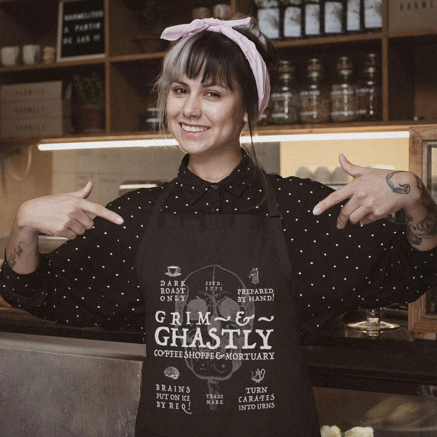 Start your mornings at Grim & Ghastly's!