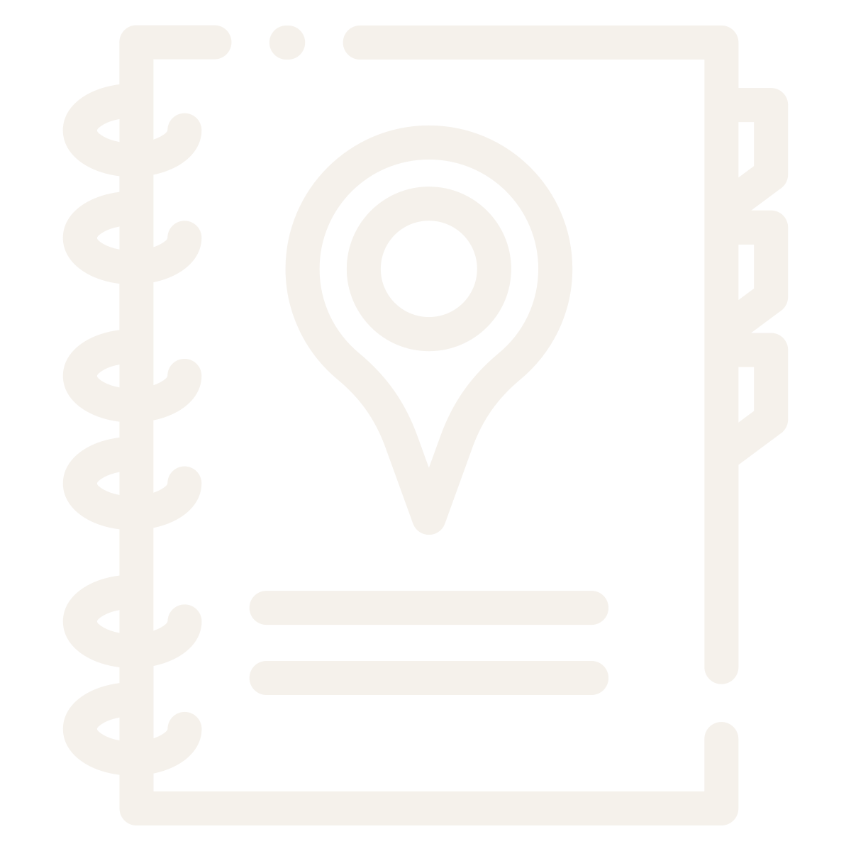 Document icon with a location pin in the center, representing a map or navigation app.