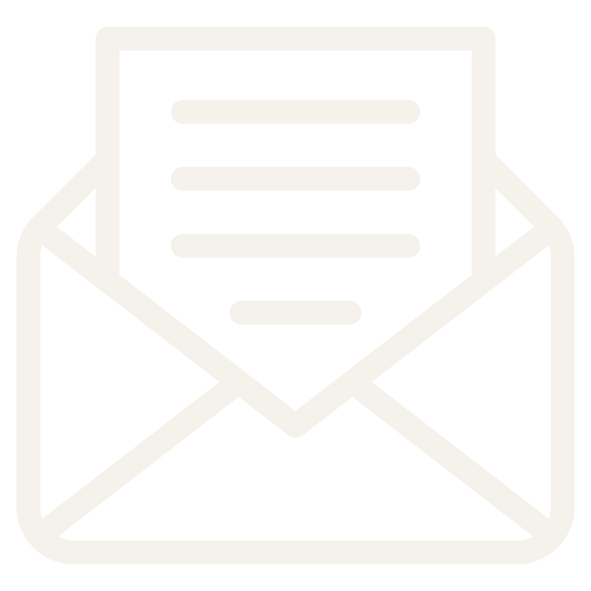Icon of an open envelope with a letter inside.