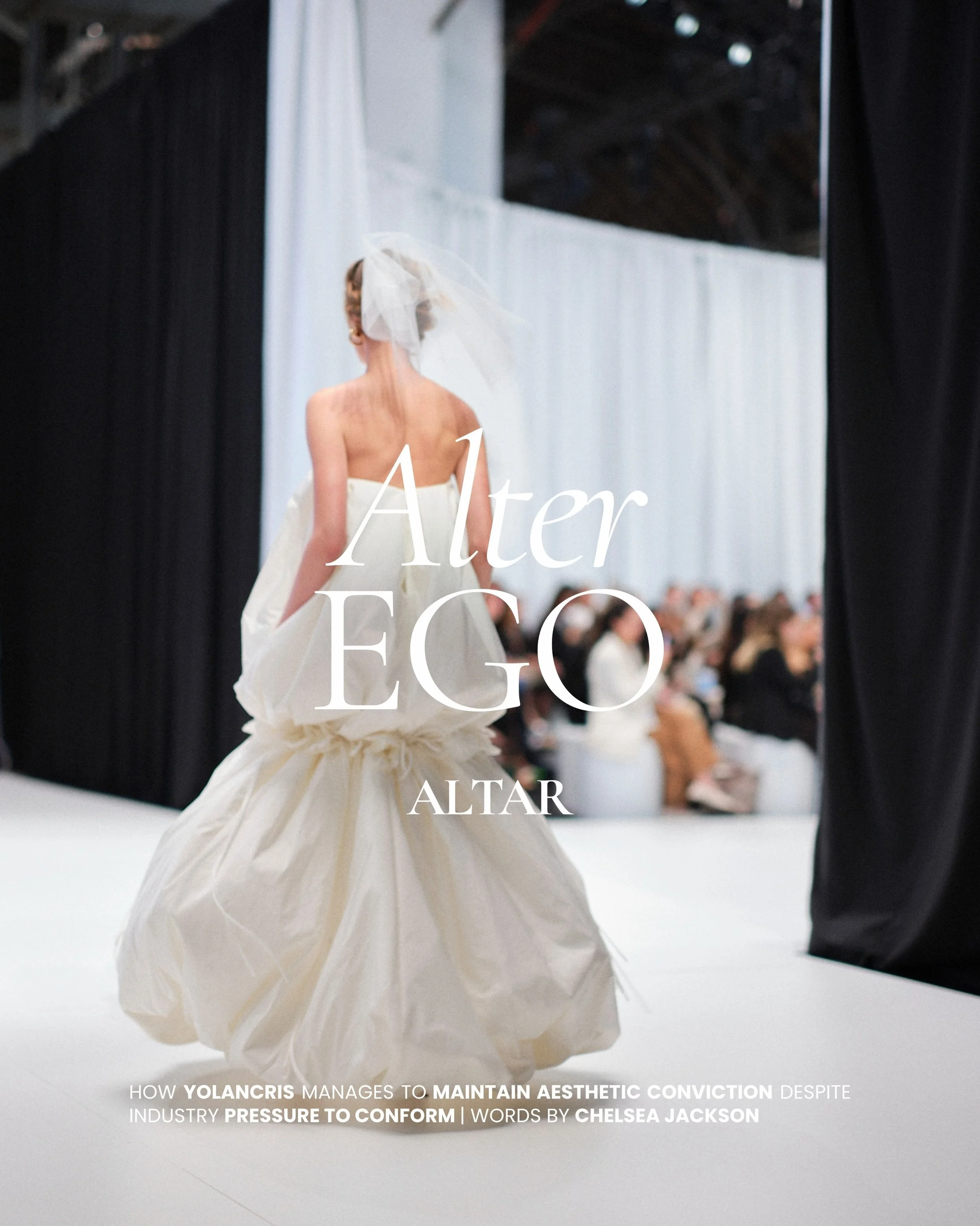 Who are you when no one is watching?

This was the question @yolancris asked before a single model appeared on its @barcelonabridalfashionweek_ runway.

Not: What kind of bride are you?
Not: What silhouette suits you?

But who are you without expecta