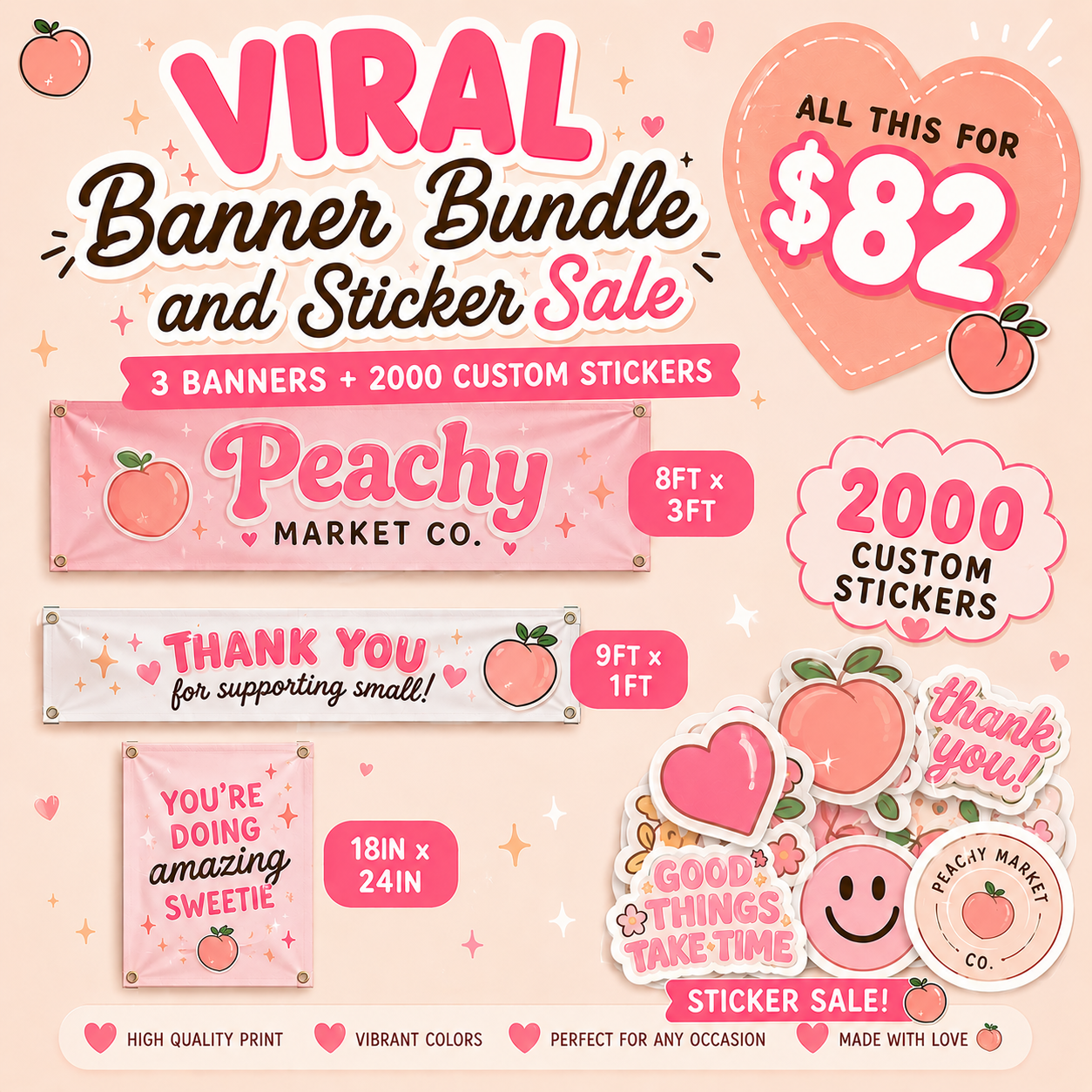VIRAL BANNER BUNDLE AND STICKER SALE