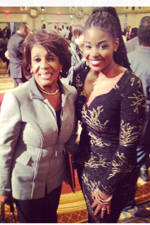 Gianna Judkins and Congresswoman Maxine Waters
