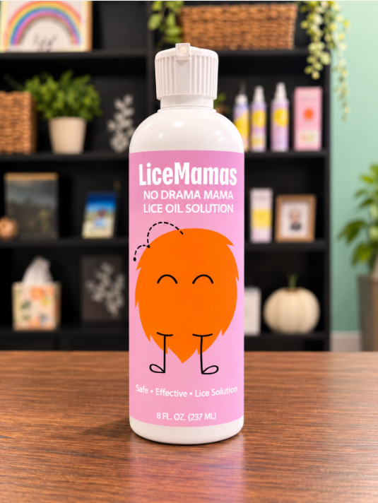 .  .  .  .  .  .  . . Lice Mamas .  .  .  .  .   .  .  . No Drama Mama Lice Oil Solution 8oz.