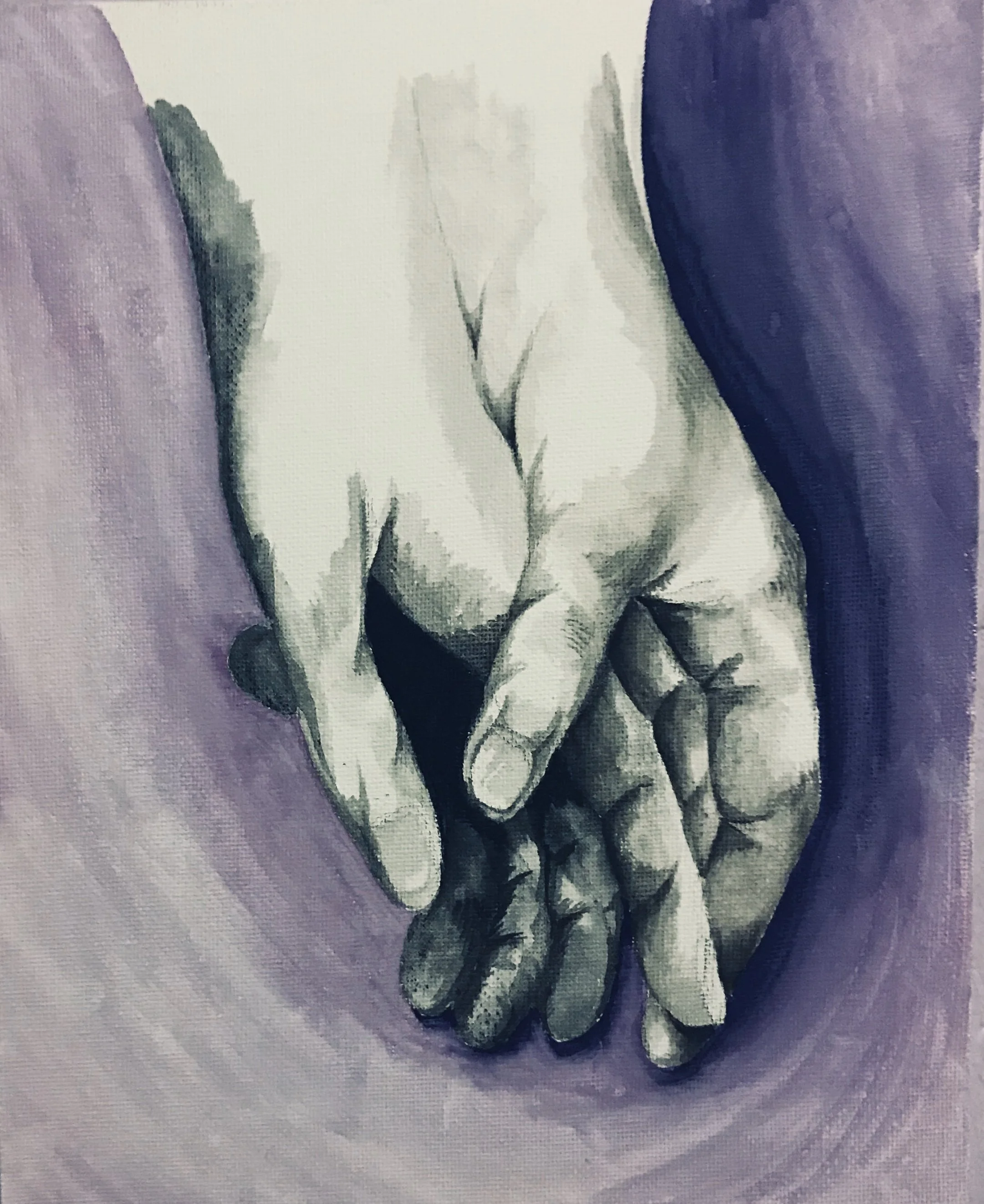Connections - Original Watercolor and Ink Canvas Art