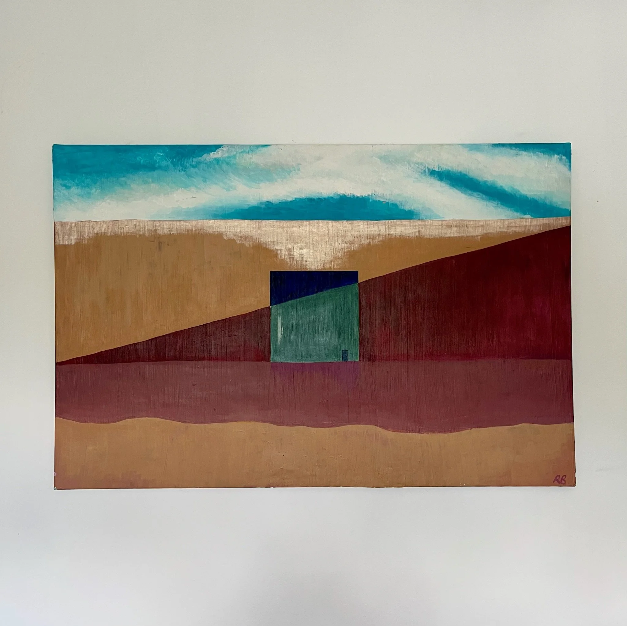 O'Keefe-Inspired Abstract Landscape Painting
