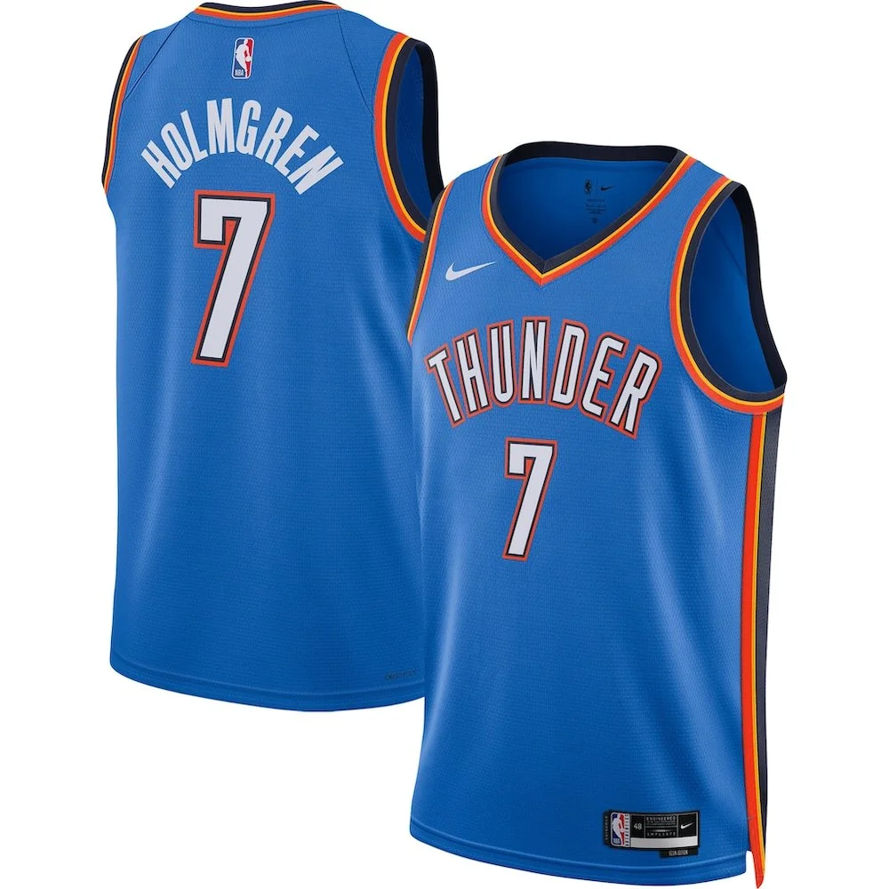 Nike - Chet Holmgren OKC Thunder Swingman Jersey - Signal Blue - Men's S