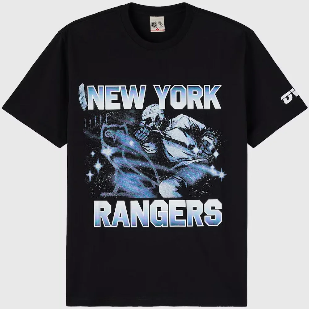 OVO x NHL - New York Rangers Graphic T-Shirt - Black - S