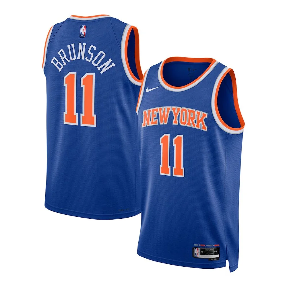 Nike Jalen Brunson NY Knicks Swingman Jersey - Blue - Size M
