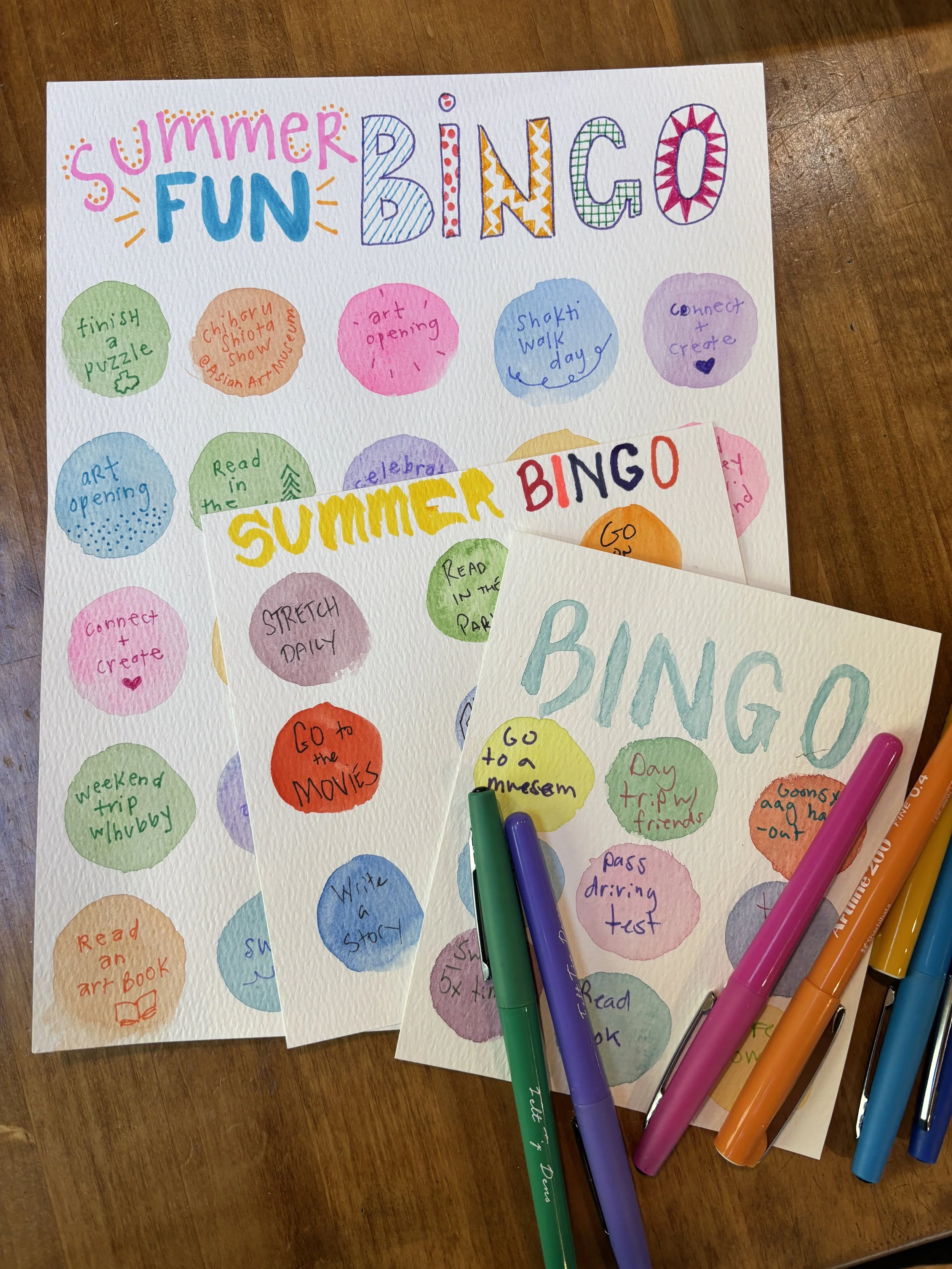 Summer Bingo Boards