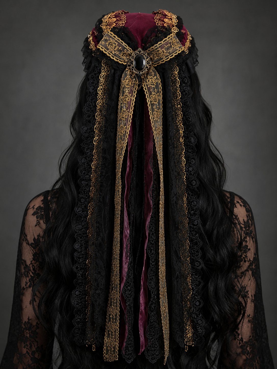 Gothic Gold-Tailed Headdress Back View.png