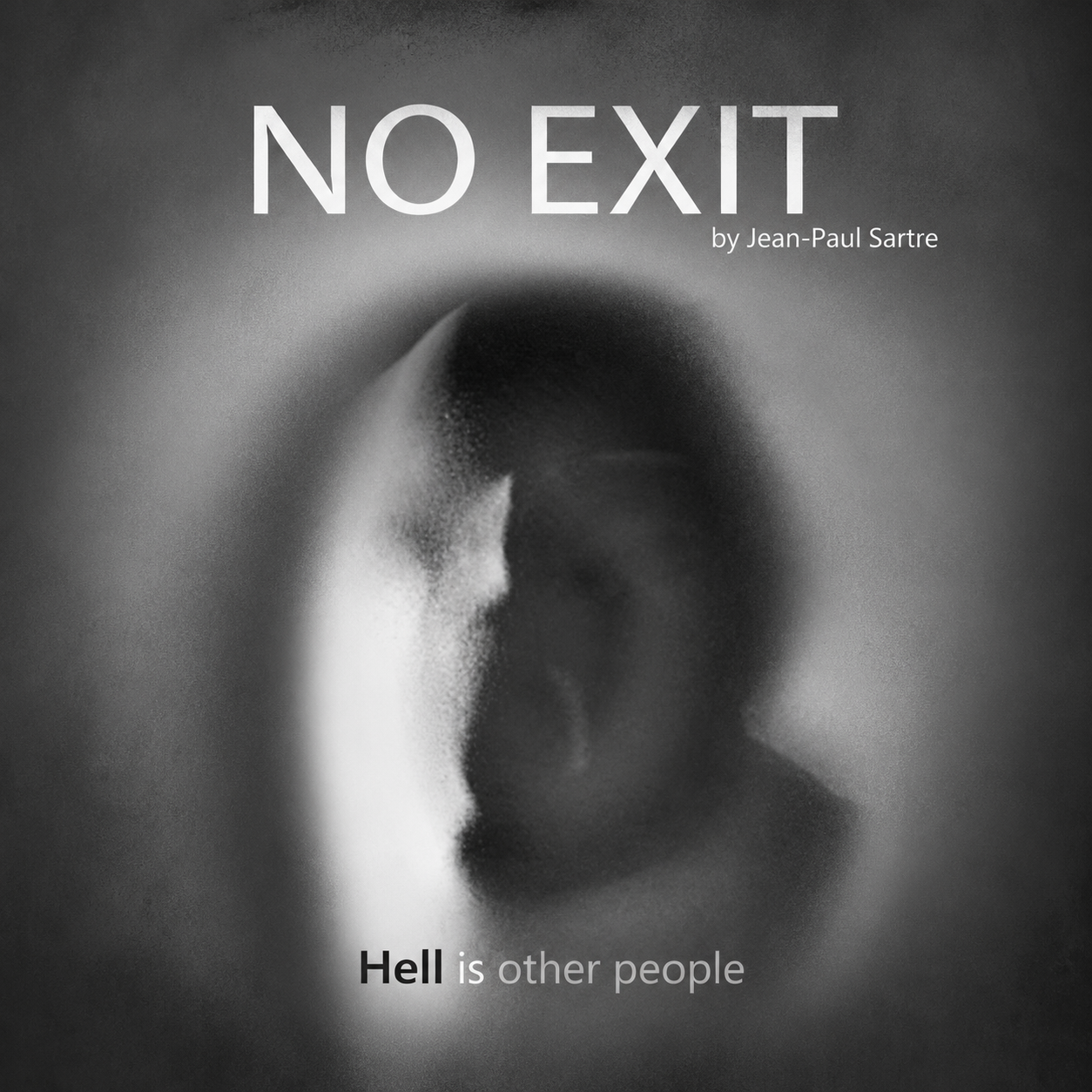 Promotional and program cover image for Speaking Ring Theater's No Exit, 2002