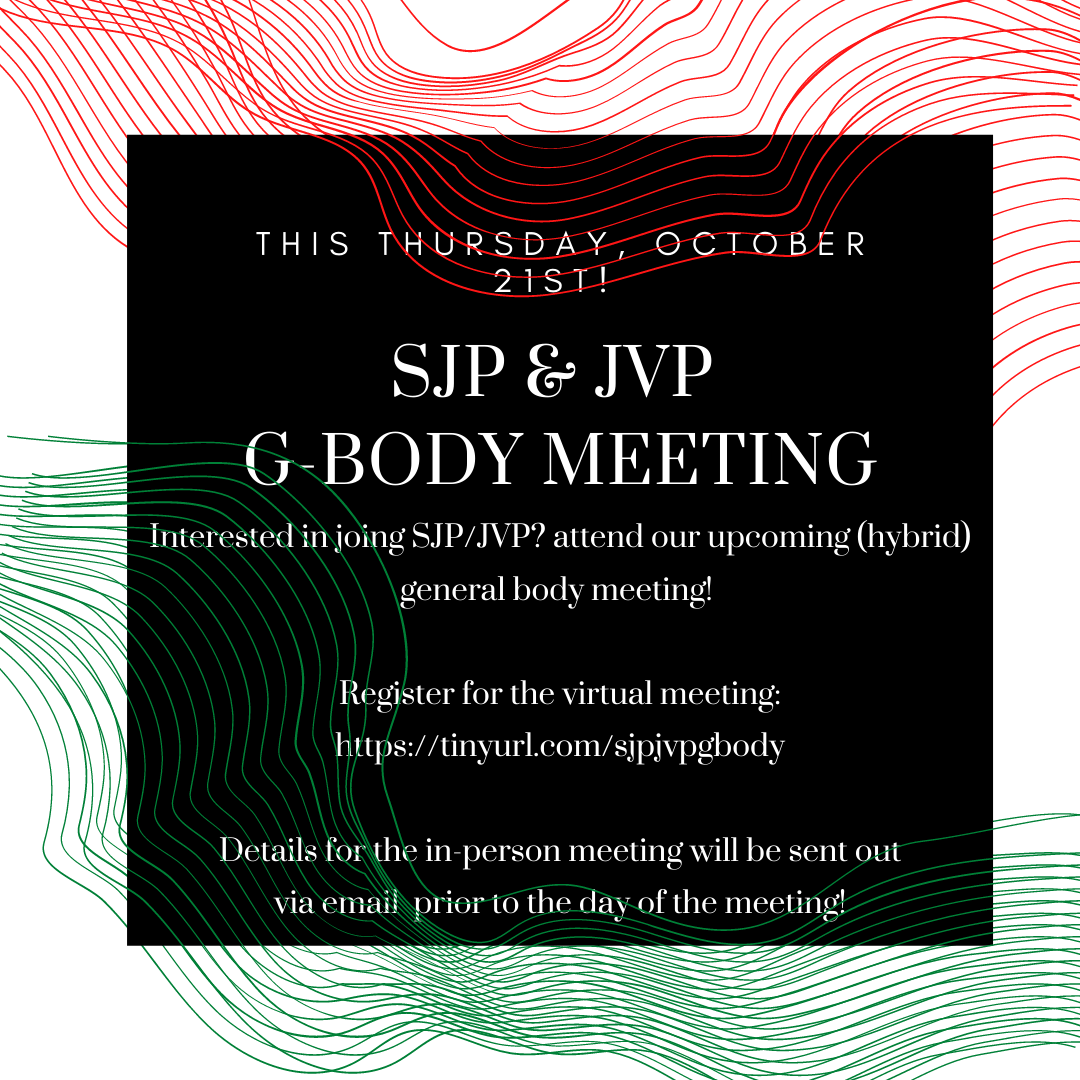 Fall 2021 G-Body Meeting for SJP &amp; JVP