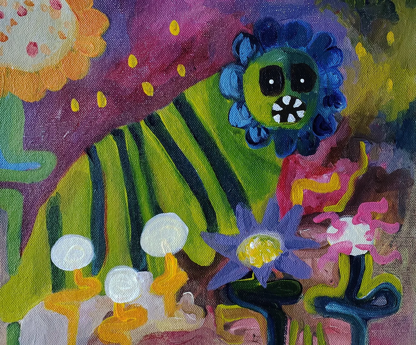 Alyssa_Snavely_aMonsterAndHerFlowers_AcrylicOnCanvas_9.75x12''_2020.jpg
