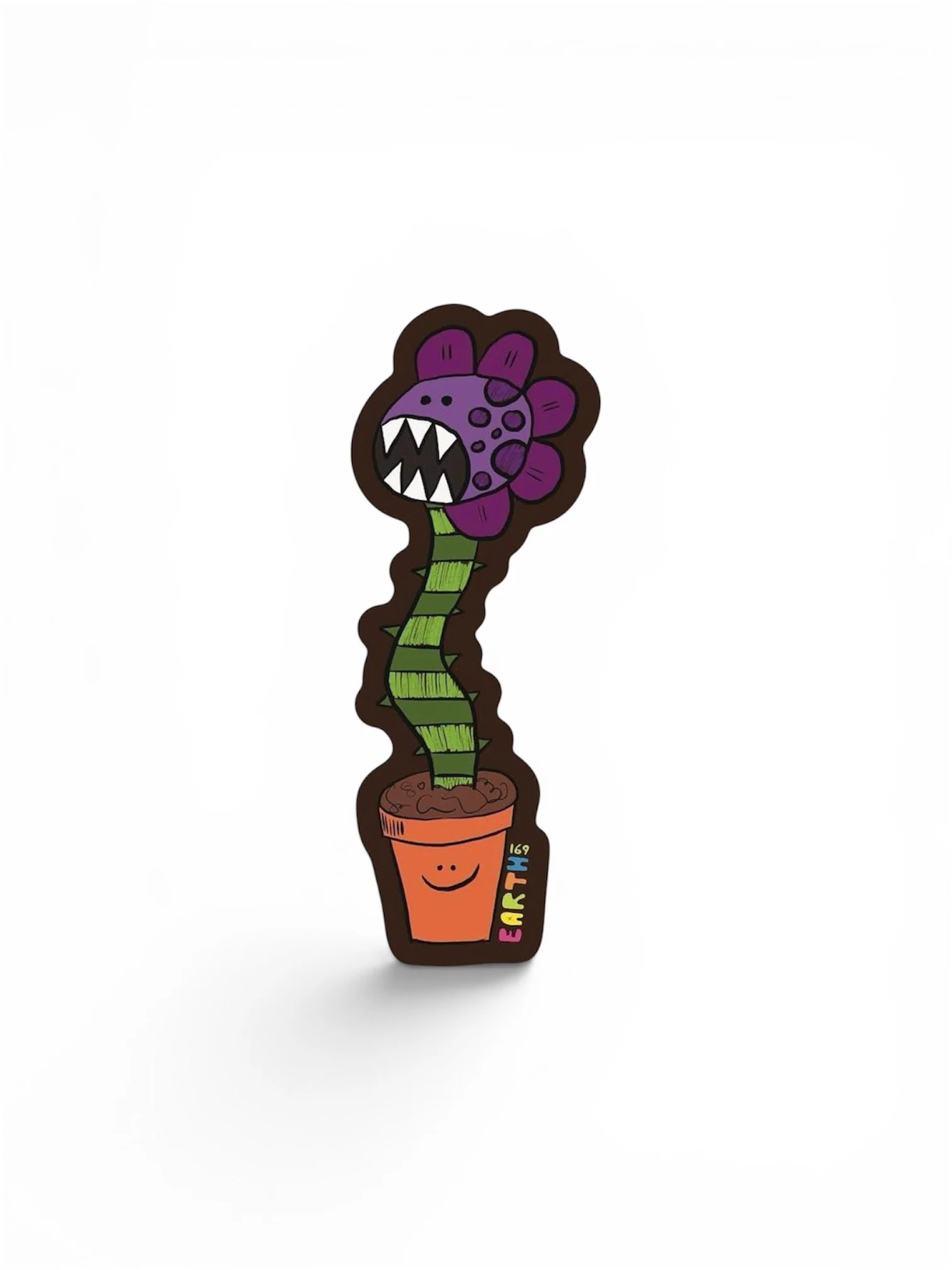 Flower in Pot Vinyl Sticker