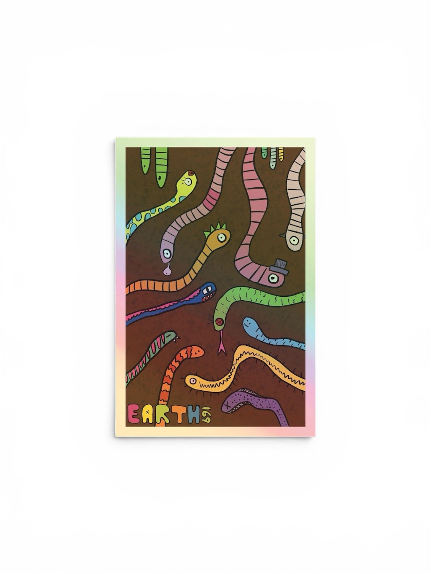 Holographic Wormies Vinyl Sticker