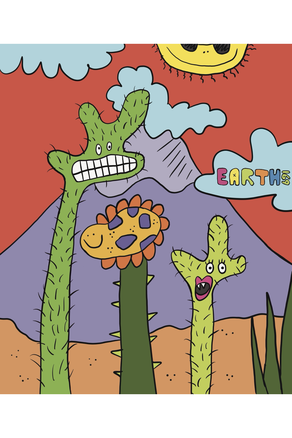 Cactus Living Art Print