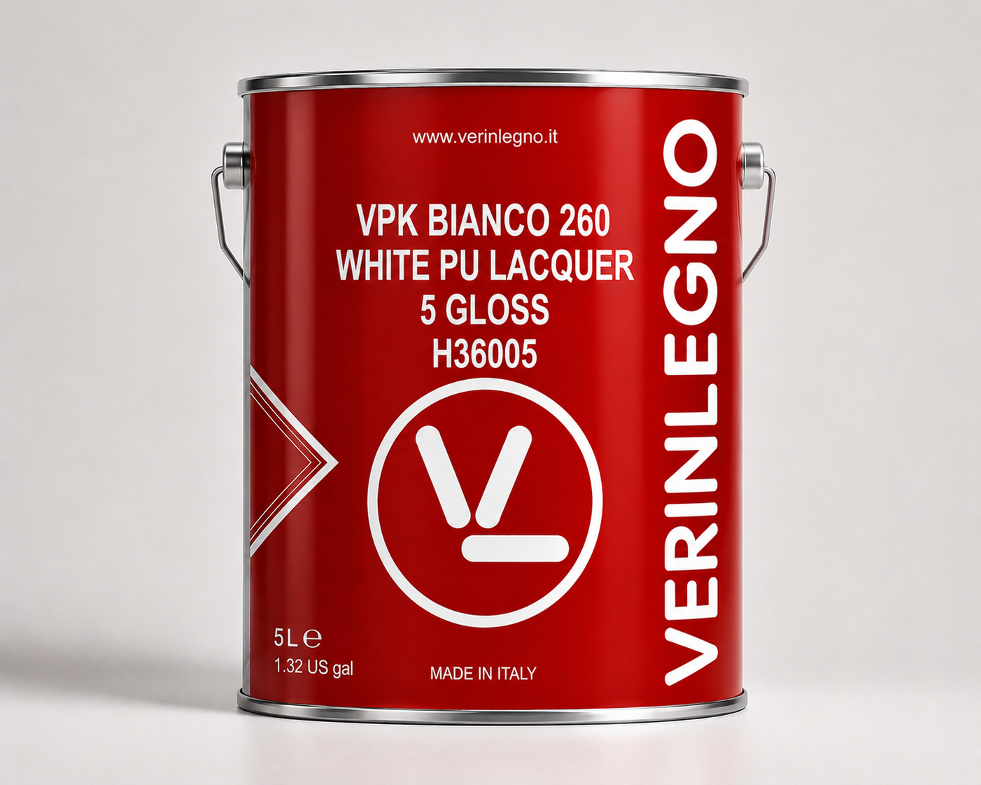 Verinlegno VPK Bianco 260 White PU Lacquer, 5 Gloss – H36005