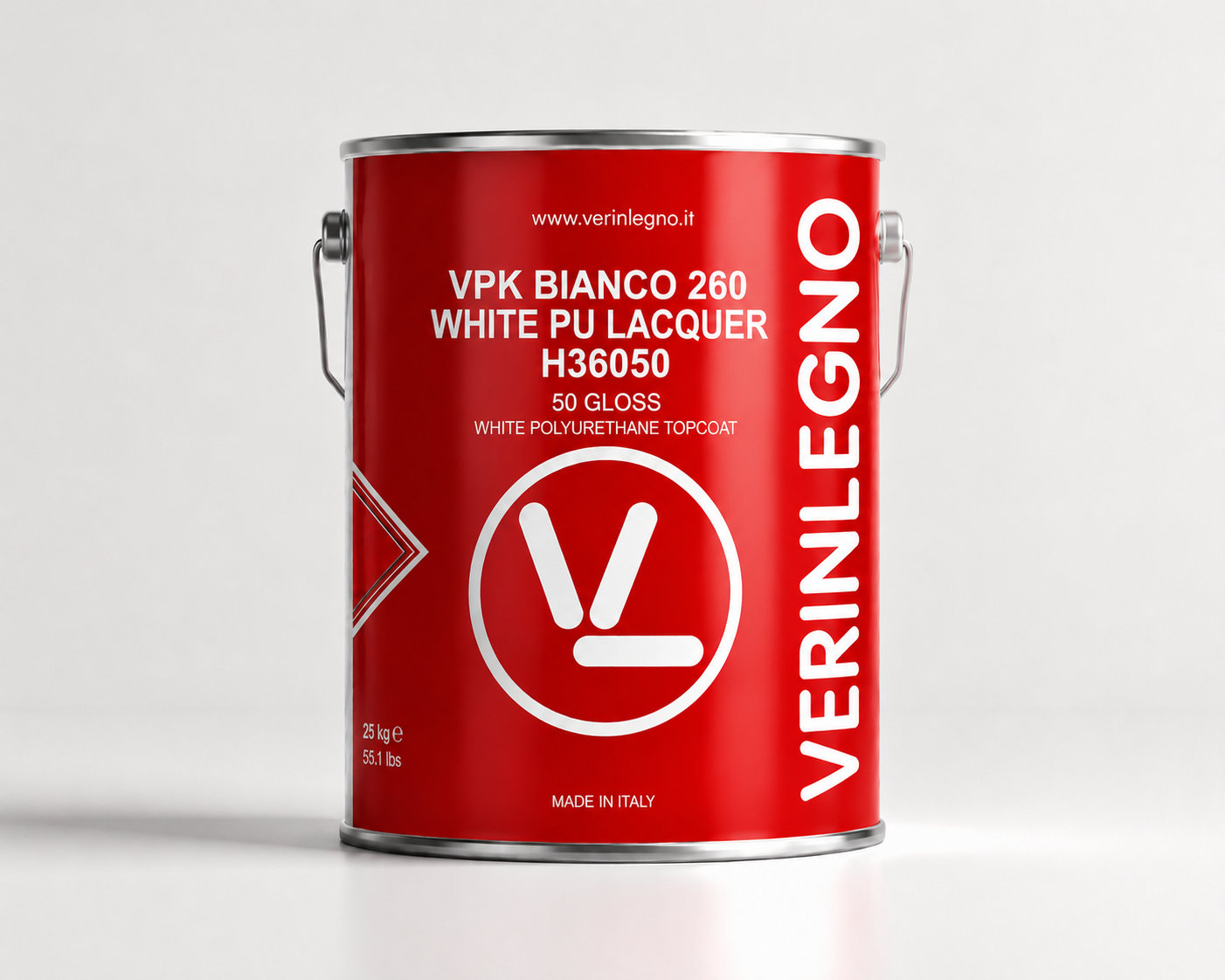 Verinlegno VPK Bianco 260 White PU Lacquer, 50 Gloss – H36050